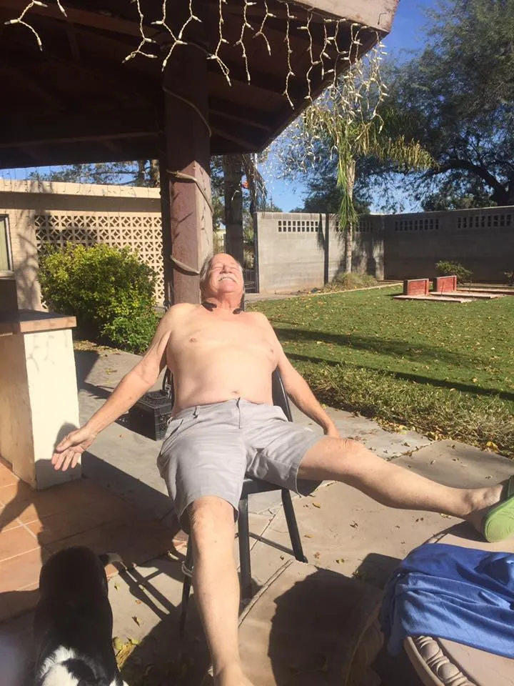 Lorne getting some sun at the Tempe Elks