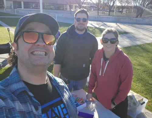 CXR Rotary members setting up for Semicolon Societ event