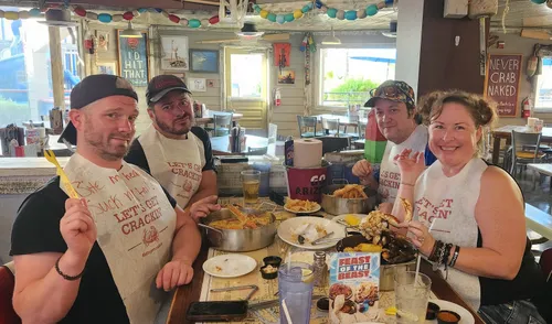 Axel, Nick, Levi, & Anna at Joe's Crab Shack