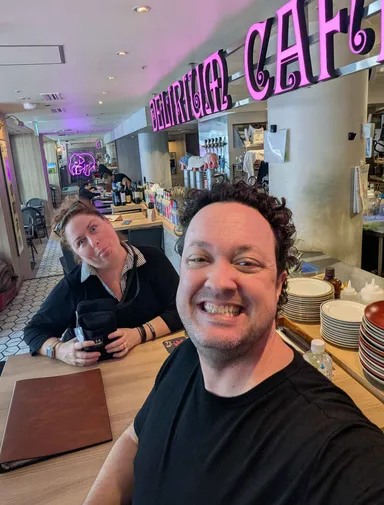 Levi & Anna at the Delirum Cafe, Ueno Station