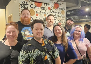 Group picture for Sara's birthday @ Ginza Happa