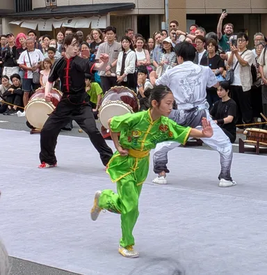 Kung Fu street exhibition.