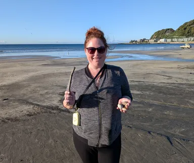 Anna on the Kamakura Beach