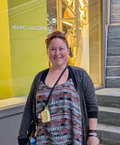 Anna at the Marc Jacobs store in Shibuya