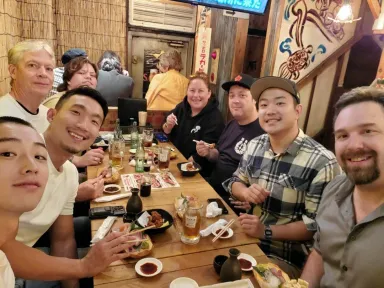 Seafood izakaya group photo
