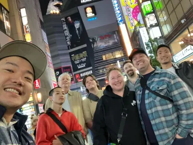 Group tour pic with Godzilla