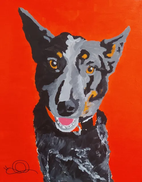 My painting of Luna