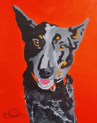 My painting of Luna