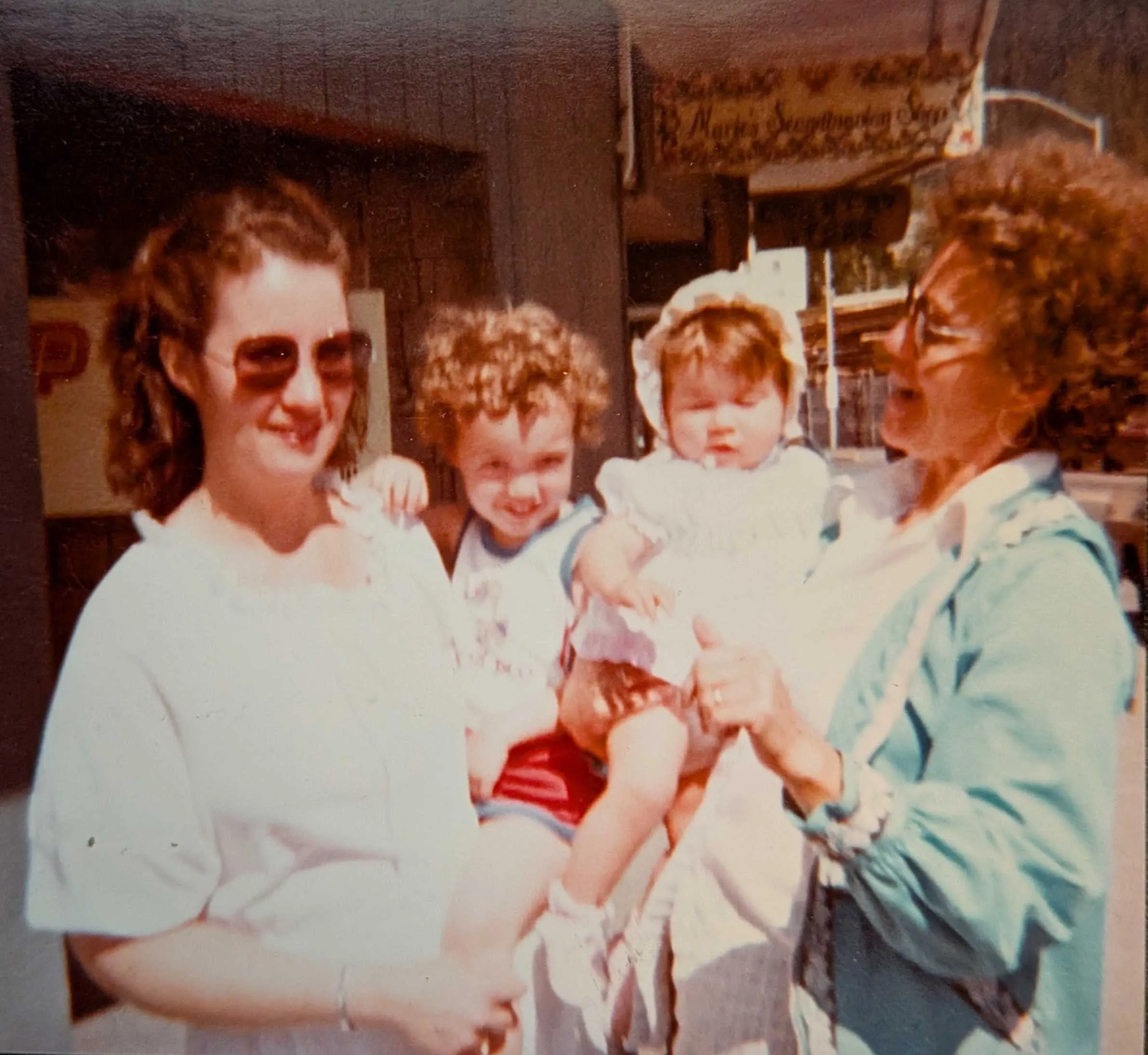 Teresa, Levi, Kathryn & Granny. 1982?