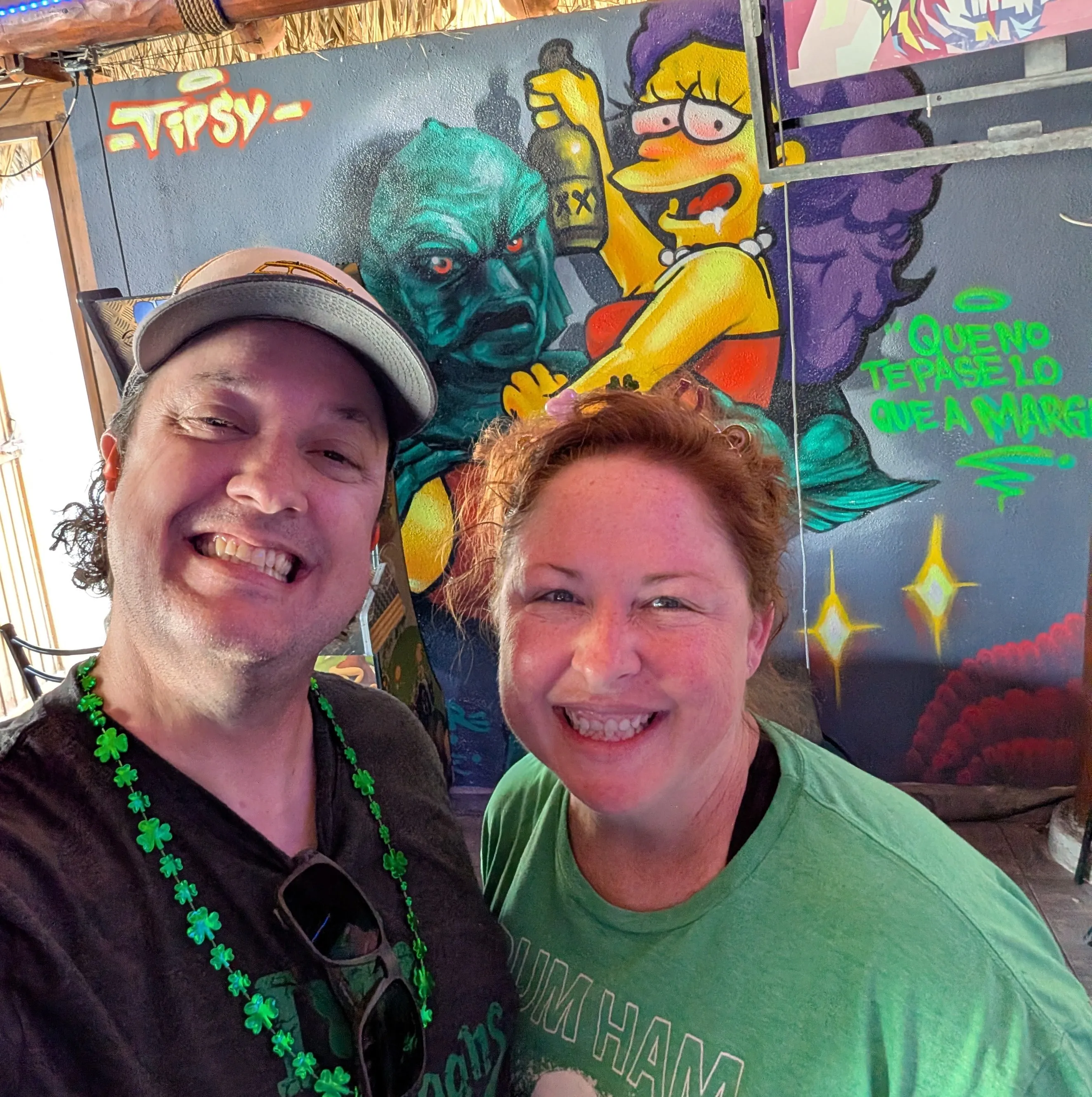 Tipsy Bar with Anna, and a questionable mural.