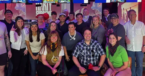 Group picture after bowling.
