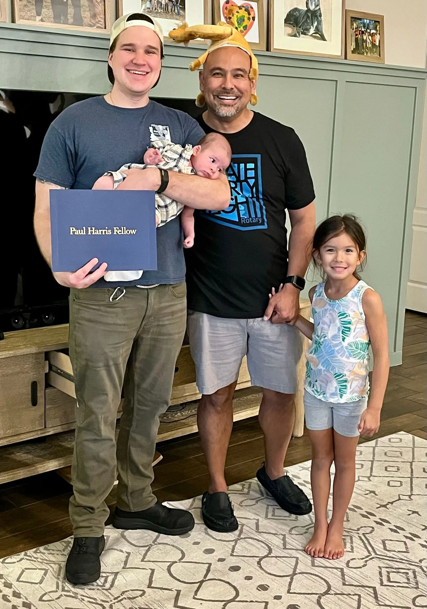 Connor & Larry with Paul Harris Award