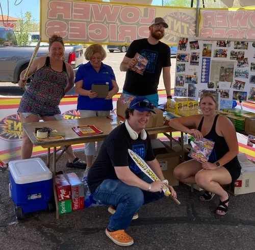Rotary Club Members at Fireworks Stand