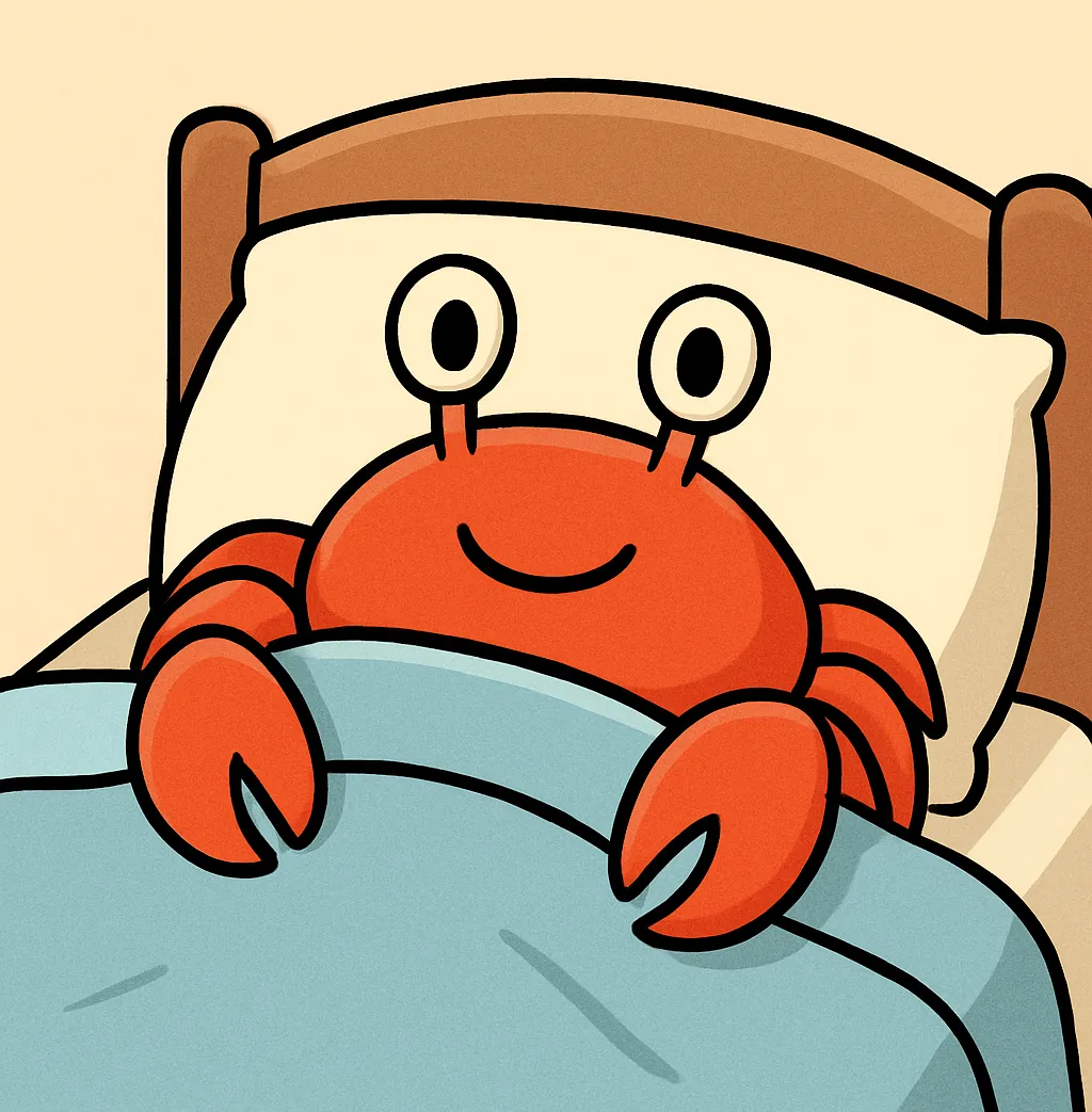 Bedtime Crab via Sora